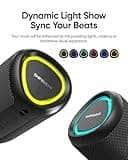 Portable Bluetooth Speaker with Lights, Stocking Stuffers, Powerful Crystal Clear Sound, IPX5 Waterproof, All Day Playtime, BT 5.3, TWS Paring, Small Wireless Speaker for Outdoor, White Elephant Gifts 3