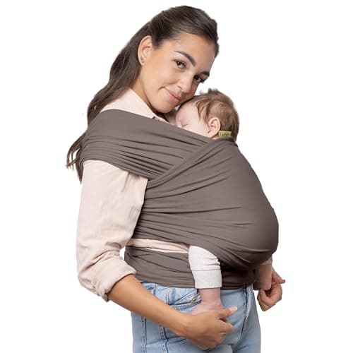 Boba Baby Wrap Carrier – Original Baby Sling Carrier for Newborns (7–35 lbs), Soft, Secure, Hands-Free & Ergonomic, Ideal for Comfortable Bonding, New Parents (Grey)