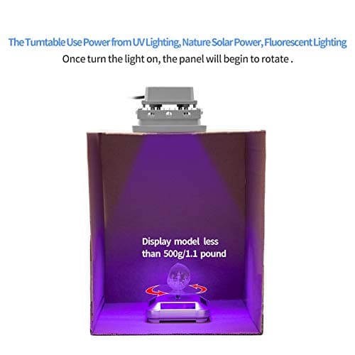 3D Printer UV Resin Curing Light with Solar Turntable 360°Rotating Stand for SLA DLP LCD 3D Printer Solidify Photosensitive Resin 405nm UV Resin Affect, DIY Curing Enclosure 4