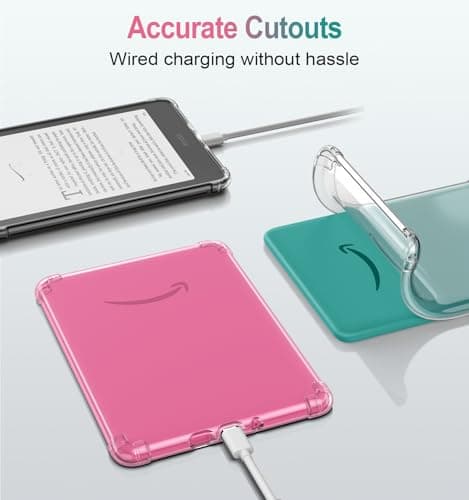 MoKo Case for All-New 7" Kindle Paperwhite (12th Generation-2024) and Kindle Colorsoft Signature Edition 2024, Ultra Thin Clear Flexible Transparent TPU Skin Bumper Back Cover Shell, Clear 3