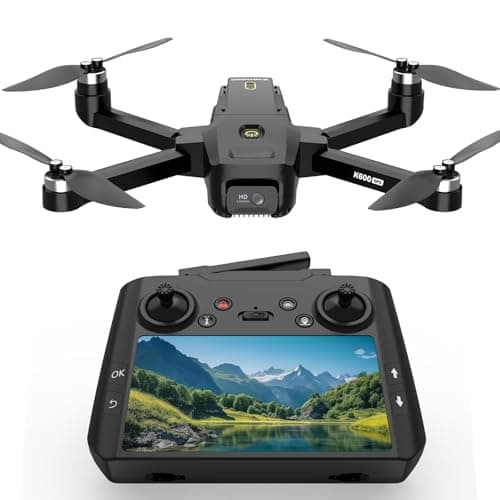 GPS Drone with EIS 4K Camera, 4.5" FPV Screen, 5GHz Transmission Foldable Drone with Brushless Motor, Auto Return Follow Me & 32G SD Card, Gesture Control, Al Track&Orbit Mode for Adults/Kids/Beginners
