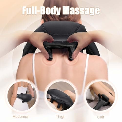 MASGRE Shiatsu Back and Neck Massager, Cordless Shoulder Massager with Heat, Electric Deep Tissue 3D Kneading Massage Pillow for Shoulder, Leg, Body Muscle Pain Relief, Gifts for Men Women 6