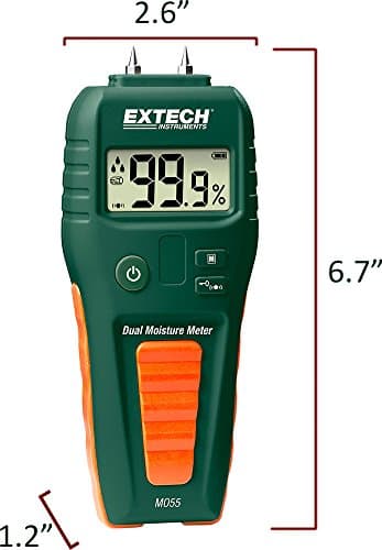 Extech MO55 Combination Pin Pinless Moisture Meter Accurate Non‑Invasive and Destructive Measurements for Restoration and Building Diagnostics 2
