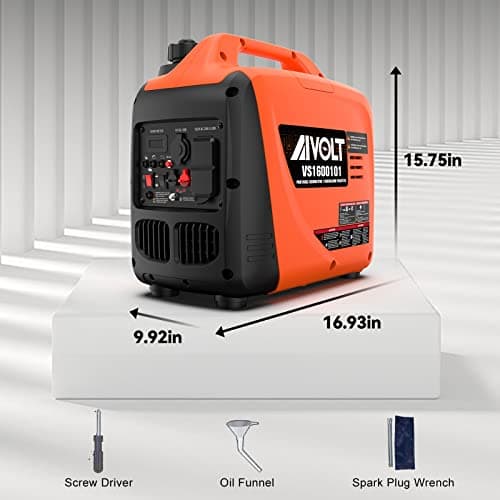 AIVOLT 1600W Super Quiet Inverter Generator, Ultra Lightweight Gas Powered Portable Generator for Camping & Home Use, EPA Compliant 3