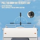 HiBoost Cell Phone Booster for RV Truck Camper Van Trailer Bus |Travel 3.0 RV Max| 2025 New Version RV Cell Booster for 4G 5G LTE| Folding Bracket |All U.S.Carriers Verizon,AT&T,T-Mobile FCC Approved 4