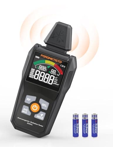 POROMETISTO EMF Meter Radiation Detector, ET01Pro EMF Detector, 5-in-1 Electromagnetic Field & Radio Frequency Detector for Home & Office EMF Inspections,Ghost Hunting Equipment|Trifield EMF Meter 3