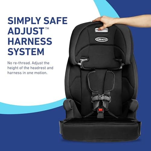 Graco Tranzitions 3-in-1 Harness Booster Car Seat, Forward Facing Car Seat, Highback, to Backless Booster, Cinder 3