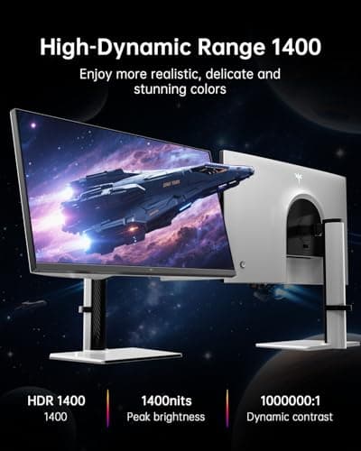 KTC 27 Inch Dual Mode Mini LED Monitor - 4K UHD at 160Hz & 1080P FHD 320Hz Gaming Monitor, 65W Type-C Port, HDR1400 Fast IPS Panel, Adaptive-Sync, HDMI 2.1 & DP 1.4, Height Adjustment, VESA Wall Mount 4