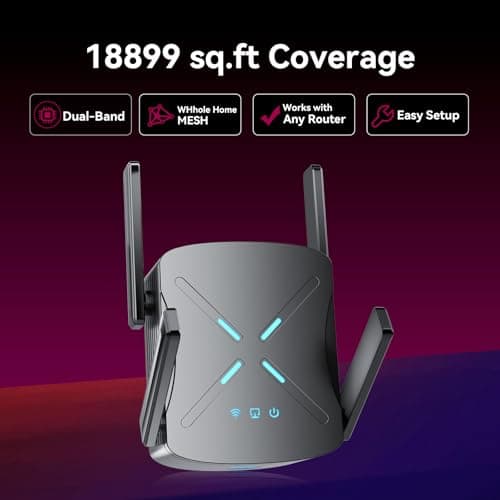 2026 WiFi Extender Signal Booster, 10X Faster WiFi 6 Extender, 18899 sq.ft. Internet Repeater for Home, Dual-Band Network Extender, Wireless Router Signal Amplifier w/Gigabit Ethernet Port, Easy Setup 2