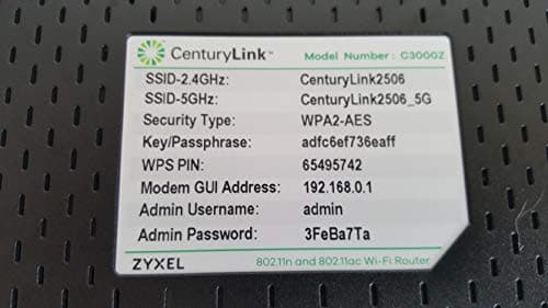 ZyXEL C3000Z Modem CenturyLink 5