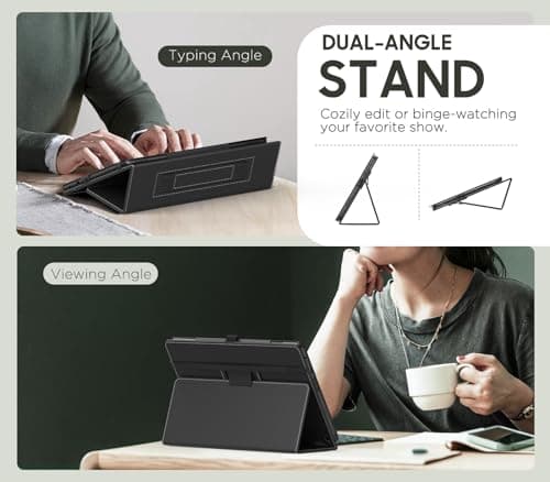 MoKo Case Fits All-New Amazon Kindle Fire HD 10 & 10 Plus Tablet (13th/11th Generation, 2023/2021 Release) 10.1" - Slim Folding Stand Cover with Auto Wake/Sleep, Black 4