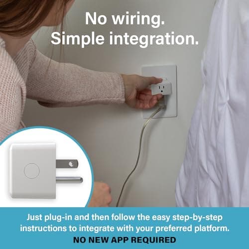 Legrand Radiant® Wi-Fi Matter Smart Plug Matter Hub Required 15A, Easy Setup, Enhanced Compatibility with Apple HomeKit, Google Home, Alexa & SmartThings, Easy Wi-Fi Connectivity w/ Matter (1 Pack) 4