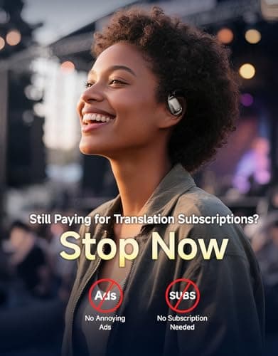 AI Translation Earbuds Real Time Interpretation– 144 Language Translator Device No Subscription, Pocket-Sized Wireless Bluetooth Translator Headphones for International Conferences, Trade Show& Travel 4