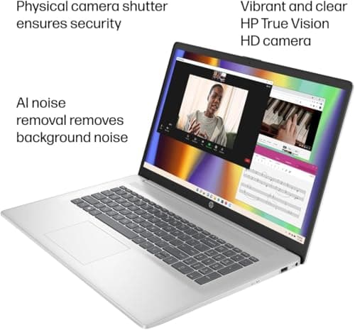 HP 17 Laptop (17.3" FHD Anti-Glare, 64GB RAM, 2TB SSD, AMD Ryzen 5 7430U (> Intel i5-1334U)), Webcam, Long Battery Life, Fast Charge, Numeric Pad, HDMI, Win 11 Pro w/AI Copilot, Business & Student 2