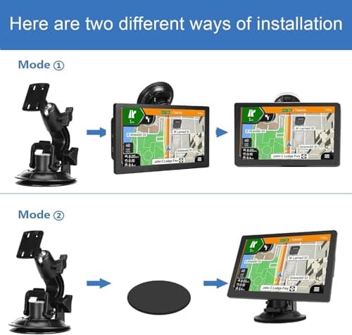 GPS Navigator for Car Truck RV – 9'' HD Touchscreen, Latest 2025 Maps with Custom Truck Routing, Lane Guidance, Speed & Red Light Camera Alerts,Turn-by-Turn Voice Directions, Free Lifetime Updates 3