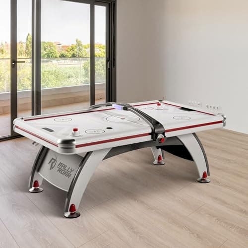 Rally and Roar Air Powered Hockey Multiple Styles Game Tables, Indoor Arcade Gaming Sets with Electronic Score Systems, Excellent for Family Game Rooms 4