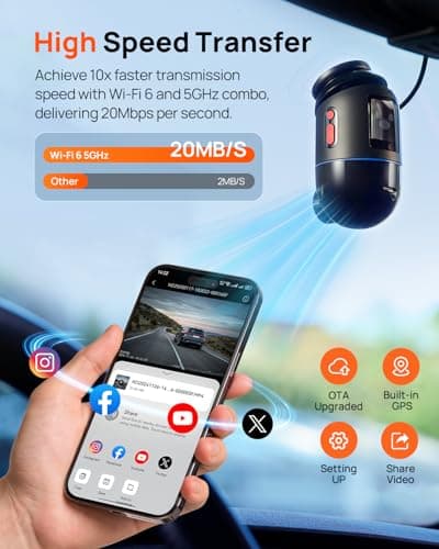 70mai Dual Dash Cam Front and Rear 4K, Car Camera for Cars with Sony IMX678, STARVIS 2 Night Vision, 4G LTE, AI Motion Detection, ADAS, 5GHz Wi-Fi 6, Parking Monitor, Voice Control (4K Omni X800) 5