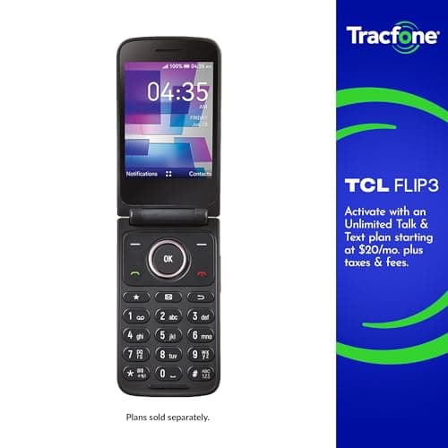 Tracfone, TCL FLIP 3, 16GB, Prepaid Flip Phone, Stone Gray, 5MP Video Capable Camera, Easy Setup, Locked [Sim Card Included - Separate Purchase Not Necessary] 2