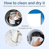 Projector Screen, DUYIKJ 84 inch Foldable Portable Rear Front Projector Screen Indoor Outdoor 4K 16:9 HD Double Sided Projection Movies Screen for Camping Party,Backyard Home Theater 4