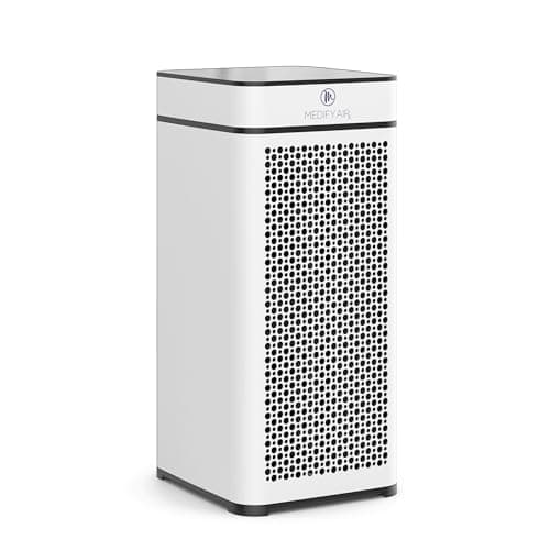 Medify MA-40 Air Purifier with True HEPA H13 Filter | 1,793 ft² Coverage in 1hr for Smoke, Wildfires, Odors, Pollen, Pets | Removal to 0.1 Microns | White, 1-Pack