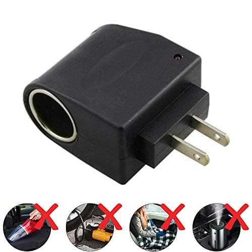 iSaddle Universal AC to Car Cigarette Lighter Socket Adapter Converter Vehicle Power Inverters Vehicle Amplifier Power (US Plug, Output: 12V 500mA) 110V AC to 12V DC 5