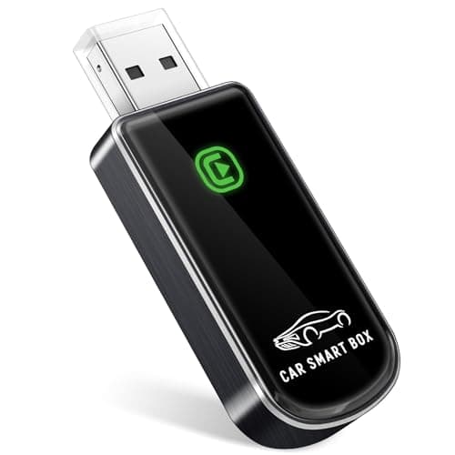 Amzfeel Wireless CarPlay Adapter for Apple iPhone iOS 10+ & Cars from 2015+, Mini Edition, Converts Factory Wired to Wireless CarPlay Dongle Plug & Play (Brushed Cobalt Blue)