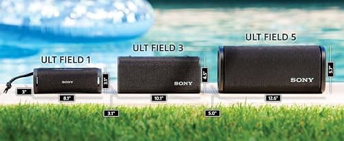 Sony ULT Field 5 Wireless Portable Bluetooth Speaker, IP67 Waterproof, Dustproof, and Rustproof with Enhanced Bass, 25 Hour Battery, 360° Party Light, and Shoulder Strap (SRSULT50B), Black 5