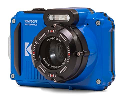 KODAK PIXPRO WPZ2 Rugged Waterproof Shockproof Dustproof WiFi Digital Camera 16MP 4X Optical Zoom 1080P Full HD Video Vlogging Camera 2.7" LCD (Blue) 4