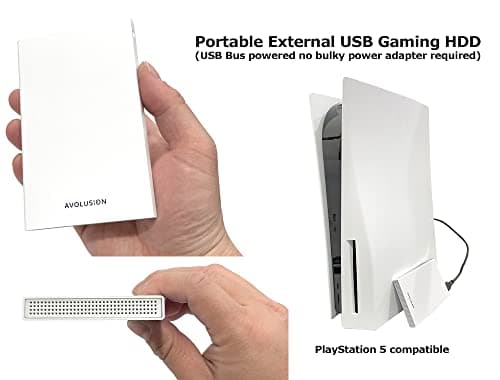 Avolusion HD250U3-WH 1TB USB 3.0 Portable External Gaming Hard Drive - White (for PS5, Pre-Formatted) 4
