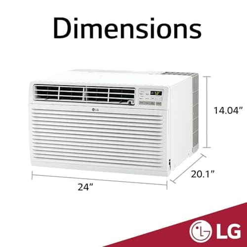 LG 10,000 BTU Through the Wall Air Conditioner, 115V, Cools up to 440 Sq. Ft. for Bedroom, Living Room, Apartment, with Remote, 3 Cool & Fan Speeds, Wall AC Unit, White 3