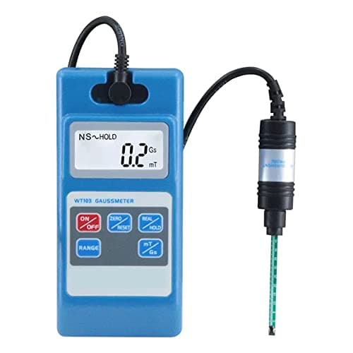 GLTL Digital Gaussmeter/Tesla Meter 0-2000mT Range | mT/Gs Auto-Switch | Magnetic Field Tester for Permanent Magnets, Motors, Speakers & Industrial Applications | Includes NS Function & Probe
