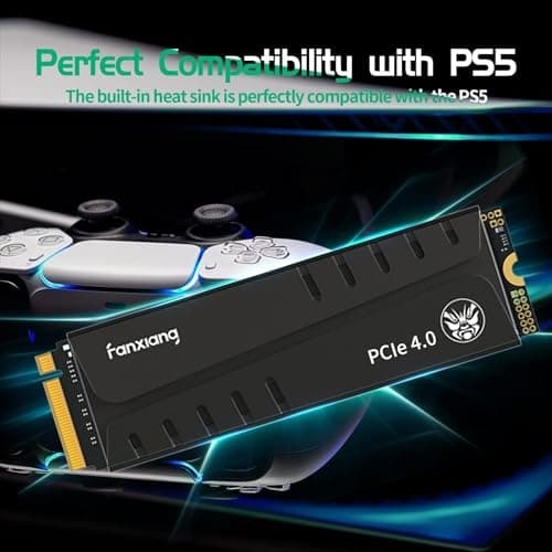 fanxiang S770 1TB NVMe M.2 SSD for PS5 - with Heatsink and DRAM, Up to 7300MB/s, PCIe 4.0, Suitable for PS5 Memory Expansion, Game Enthusiasts, IT Professionals 3