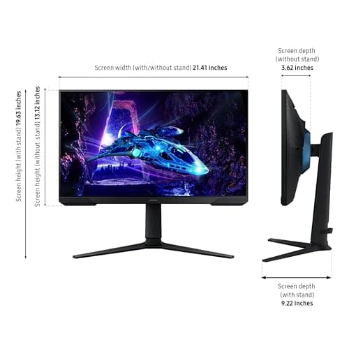 Samsung 24-Inch Odyssey G3 (G30D) Series FHD Gaming Monitor, 1ms, 180Hz, AMD FreeSync, Adjustable Stand, Black Equalizer, Virtual Aim Point, Eye Saver Mode, Flicker-Free, LS24DG302ENXZA 2