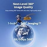 DJI Osmo 360 Camera Adventure Combo, Waterproof 8K 360° Action Camera with 1-Inch 360° Imaging, Extended Battery Life with 3 Batteries, Native 8K 360° Video, 105GB Built-in Storage, 360 Action Camera 2