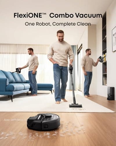 eufy Robot Vacuum 3-in-1 E20,with Versatile Stick and Handheld Vacuum Cleaner Combo,Self Emptying Up to 75 Days,Max 30,000Pa,Smart Obstacle Avoidance,Pro-Detangle,Ideal for Carpet,Crevices,Stairs 2