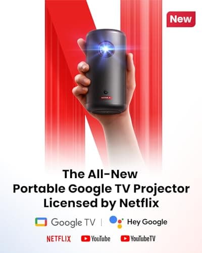 NEBULA Capsule 3 GTV Portable Mini Projector, Netflix Officially Licensed, 1080P Smart Projector with Wi-Fi, 2.5 hrs Battery, 120-Inch Display, Dolby Digital, for Any Space 2