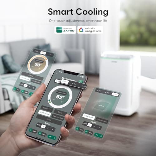 ZAFRO 16,000 BTU (12,000 BTU SACC) Portable Air Conditioners, Ultra Quiet(42dB) Dual Duct Smart AC with Drainage-free Cooling/24Hrs Timer/APP/Remote/Cool, Fan & Dehumidifier Modes for Indoor Rooms 4