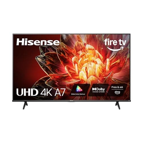 Hisense 55" Class A7 Series (55A7NF,2025 Model) 4K UHD Smart Fire TV, Voice Remote with Alexa, Wide Color Gamut, HDR10+, Dolby Vision, Dolby Atmos, Game Mode, ALLM, Stream Live TV Without Cable