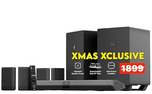 Nakamichi Shockwafe Ultra 9.2.4 Channel Dolby Atmos/DTS:X Soundbar with Dual 10" Subwoofers, 4 Rear Surround Effects Speakers, eARC and SSE Max Technology (Flagship)