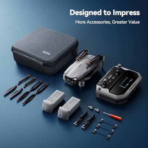 Ruko F11PRO 2 Drone with 6K Camera for Adults, 3-Axis Gimbal, 4K/30fps Video, 70-Min Flight Time with 2 Batteries, 10000ft FPV Transmission Professional Drone, Auto Return, Beginner Mode 5