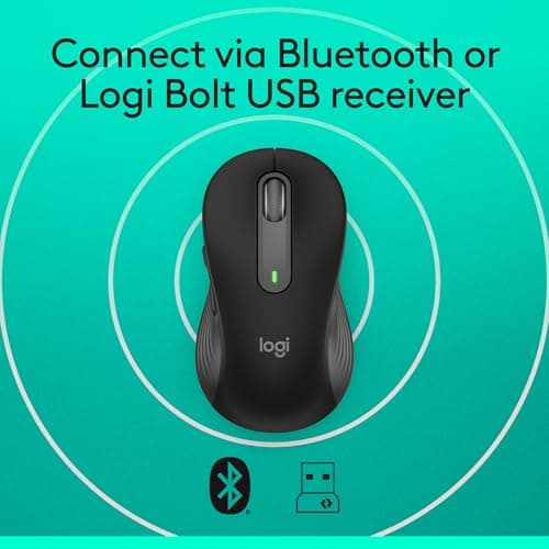 Logitech Wireless Mouse Signature M650 - Small to Medium Sized Hands, Right Handed, 2-Year Battery, Silent Clicks, Customizable Buttons, Bluetooth, PC/Mac?Chromebook - Black 4