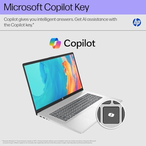 HP 17 Business Laptop 2025/2026 Edition, 17.3" FHD IPS Display, AMD 7000 Series Ryzen Processor (Beats Intel i7-1355U), Copilot Key, 64GB RAM, 2TB SSD, HDMI, Wi-Fi 6, Windows 11 Pro, WOWPC USB 2