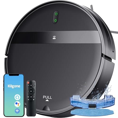 Kilgone Robot Vacuum and Mop Combo, App/Alexa Control, Smart Robot Vacuum Cleaner, Ultra-Thin, Automatic Recharge Robotic Vacuum Cleaner for Pet Hair/Carpet/Hard Floor