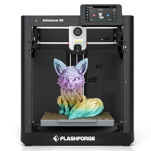 FLASHFORGE Adventurer 5M 3D Printer,600mm/s Max High-Speed FDM 3D Printers with Fully Auto Leveling, 280°C Direct Extruder with Quick Detachable Nozzle, Effective Cooling, Core XY Structure