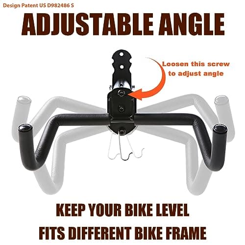 Gootus Bike Wall Mount Hanger - Horizontal Bicycle Indoor Storage Rack | Cycling Wall Mounted Holder Hook - Hang Your Road, Mountain or Hybrid Bikes in Garage or Home 4