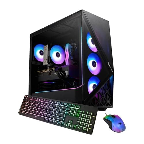 iBUYPOWER Slate Gaming PC Desktop Intel Core Ultra 7 265F CPU, NVIDIA GeForce RTX 5060 8GB GPU, 32GB DDR5 RGB 5200MHz RAM, 1TB NVMe SSD, Windows 11 Home, Computer w/Keyboard and Mouse - SBI7N5603