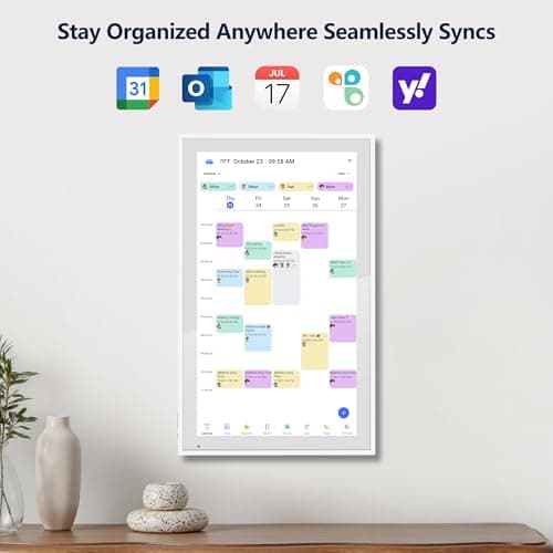 Digital Calendar – 27 Inch Electronic Wall Calendar & Chore Chart, Smart Family Organizer with Interactive Touchscreen Display, Wall Mount in Portrait or Landscape 2