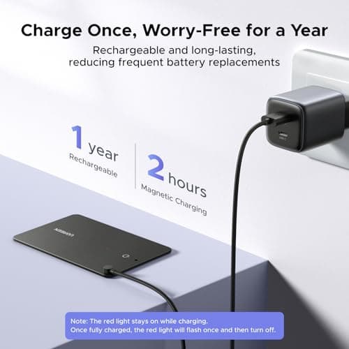 UGREEN FineTrack Slim S (Samsung Only) Wallet Tracker Card, 1-Year Rechargeable Bluetooth Tracker Card Finder Work with Samsung SmartThings APP for Galaxy S25/S24/S23 Ultra -1.7mm & IP68 Waterproof 5