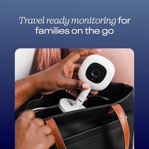 Nanit Pro Smart Baby Monitor & Flex Stand - 1080p Wi-Fi Video Camera, Sensor-Free Sleep & Breathing Motion Tracker, 2-Way Audio, Sound/Motion/Cry Notifications, Night Vision, and Breathing Band 3