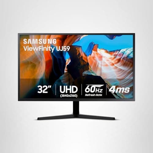 SAMSUNG 32" UJ59 Series 4K UHD (3840x2160) Computer Monitor,VA Panel, HDMI, Display Port, Eye Saver/Flicker Free Mode, FreeSync, LU32J590UQNXZA, Black 5